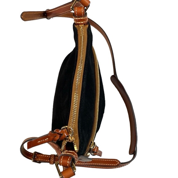 Dooney & Bourke Black Suede Crossbody Bag - Picture 5 of 12